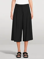 Cropped Wide-Leg Trousers
