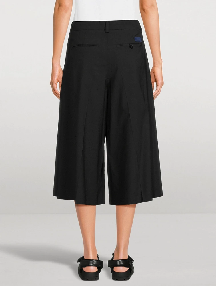 Cropped Wide-Leg Trousers