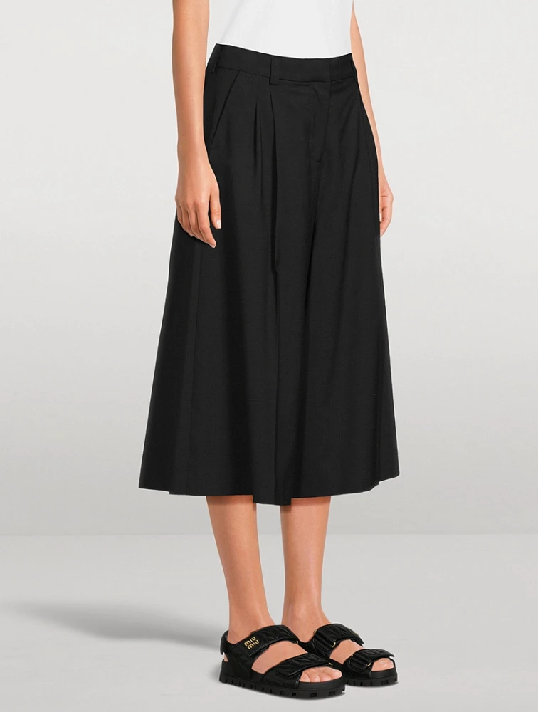 Cropped Wide-Leg Trousers