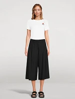 Cropped Wide-Leg Trousers