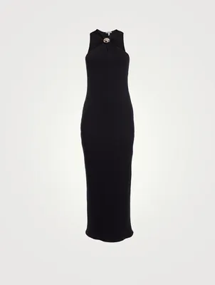 Rib-Knit Halter Dress