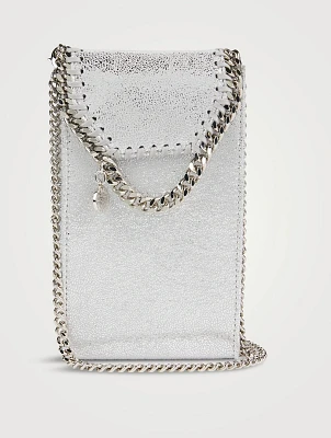 Falabella Metallic Crossbody Phone Pouch
