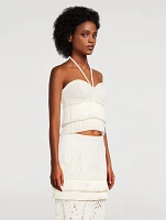 Fringe Halterneck Top