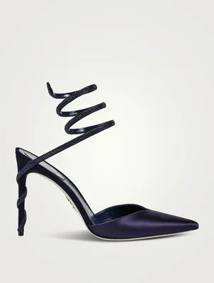 Cleo Crystal Satin Pumps