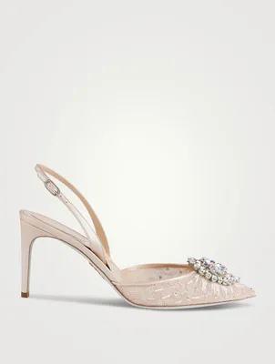 Barbara Mesh Slingback Pumps