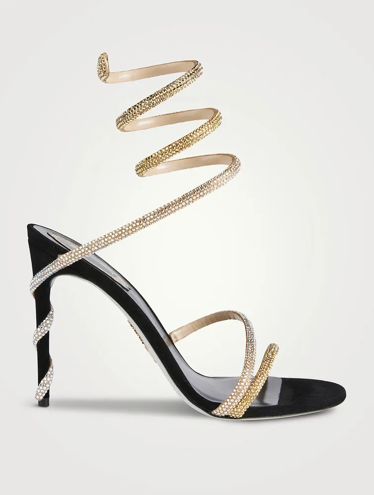 Margot Crystal Suede Sandals