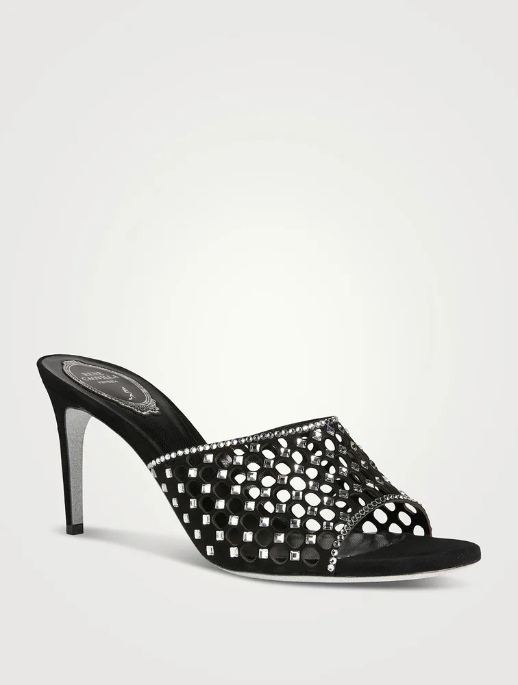 Crystal Suede Mules