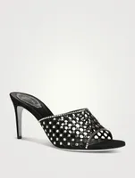 Crystal Suede Mules