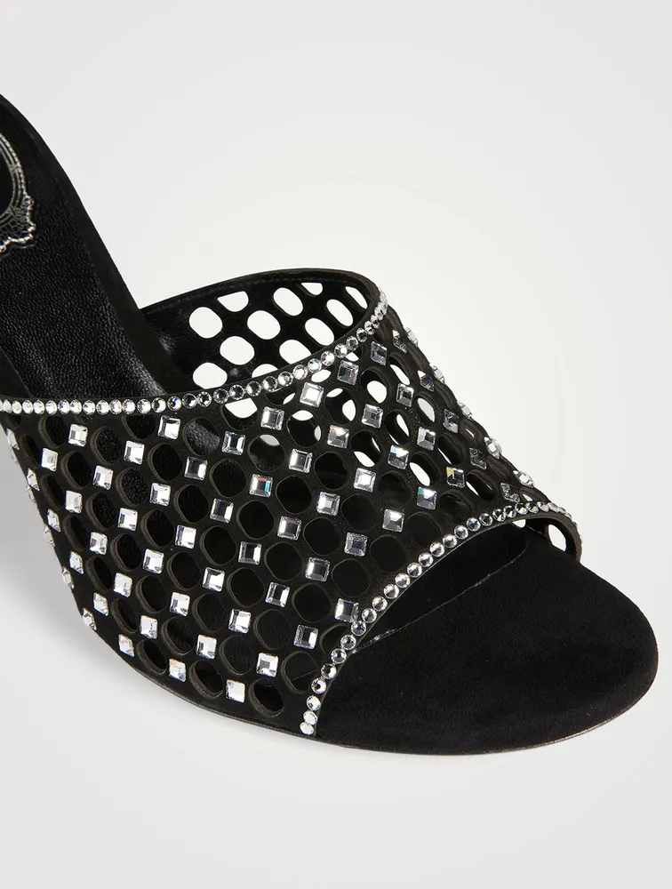 Crystal Suede Mules