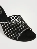 Crystal Suede Mules