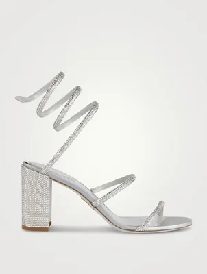 Cleo Crystal Satin Sandals