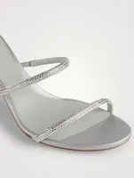 Cleo Crystal Satin Sandals