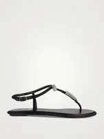 Katy Crystal Satin Thong Sandals