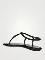 Katy Crystal Satin Thong Sandals