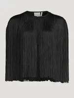 Icon Metallic Fringe Cape