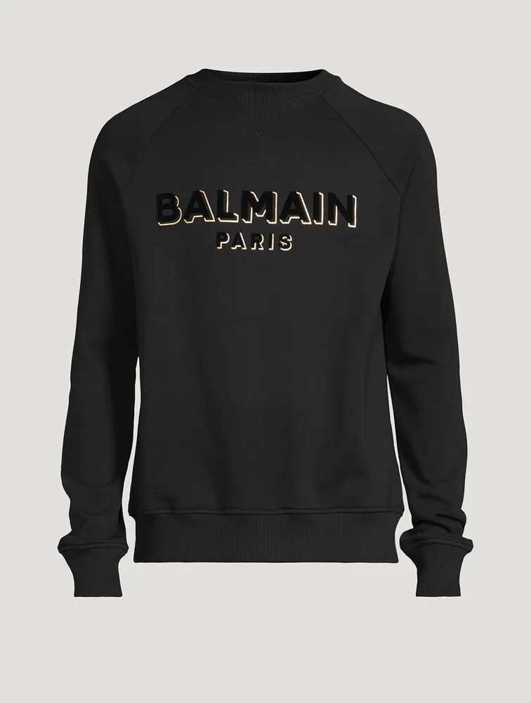 Metallic Flocked Logo Sweatshirt