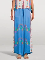 Palazzo Pants Lotus Print