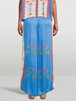 Palazzo Pants Lotus Print