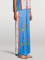 Palazzo Pants Lotus Print