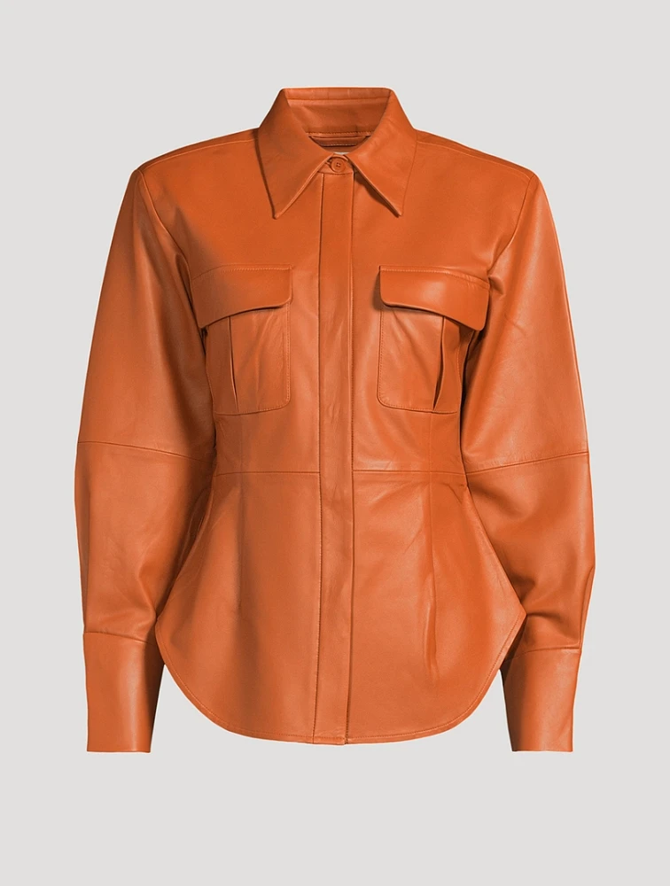 Ezekiel Leather Long-Sleeve Shirt