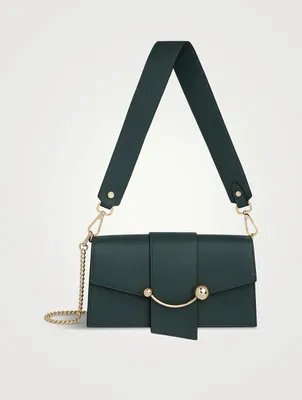 Mini Crescent Chain Leather Shoulder Bag