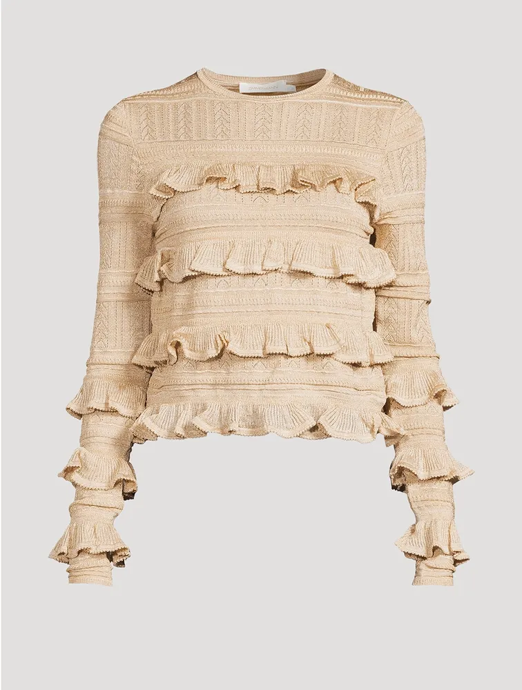 Matchmaker Ruffled Lurex Top