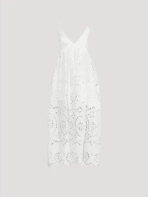 Lexi Embroidered Cotton Slip Dress