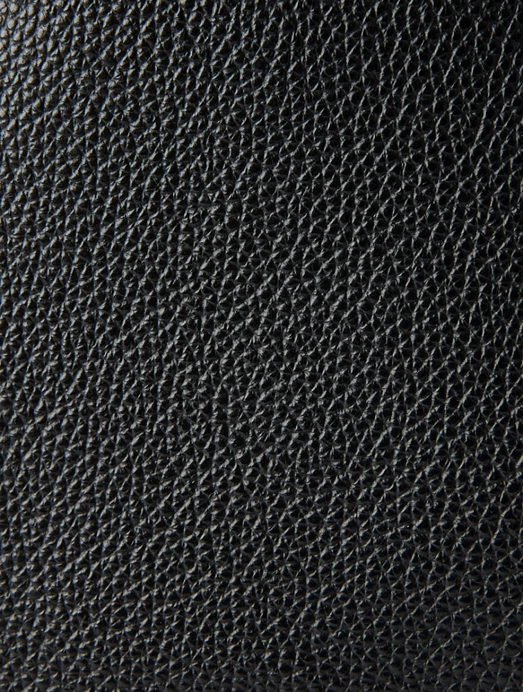 Belted Leather Tote Bag
