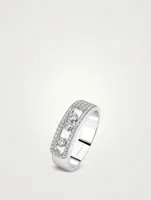 Move Noa 18K White Gold Pavé Ring With Diamonds