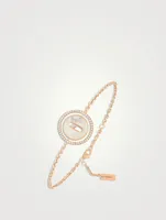 Lucky Move 18K Rose Gold Bracelet With Pearl And Diamonds