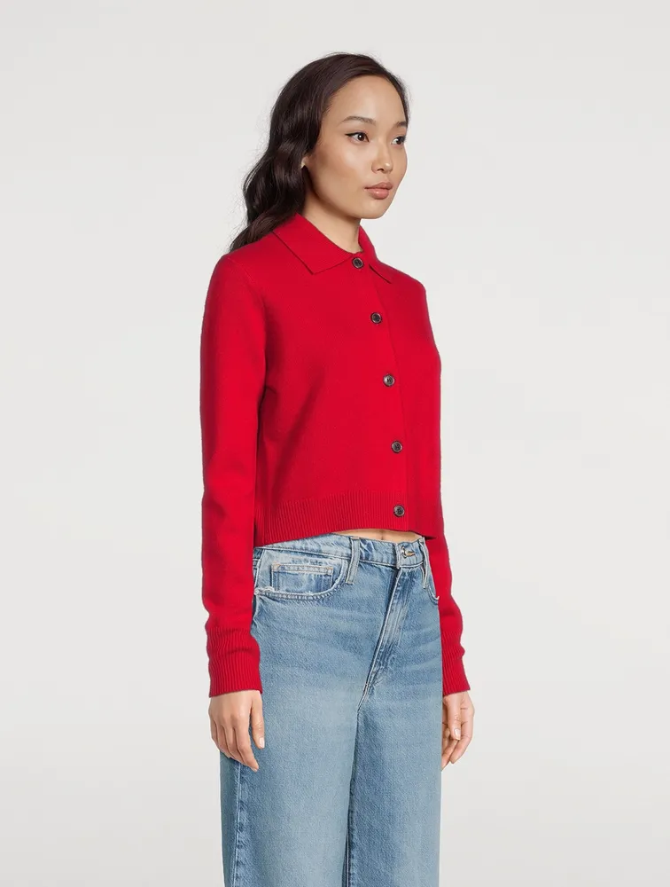 Shrunken Cashmere Wool Cardigan