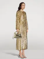 Odina Silk Lurex Long Dress