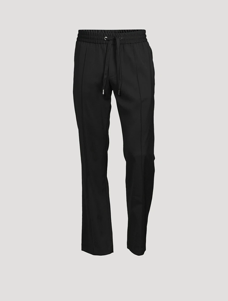Wool-Blend Straight-Leg Pants