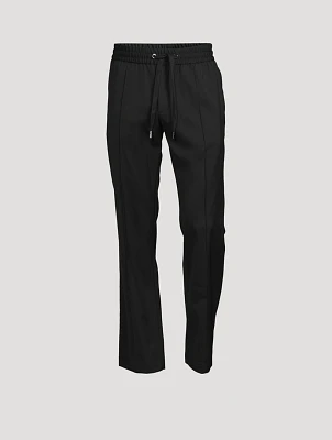 Wool-Blend Straight-Leg Pants