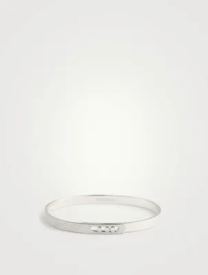 Move Noa 18K White Gold Pavé Bangle With Diamonds