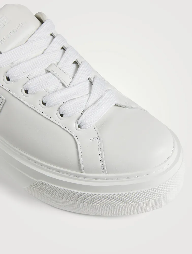 City Leather Platform Sneakers