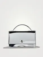 Medium Skull Metallic Top Handle Bag