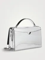 Medium Skull Metallic Top Handle Bag