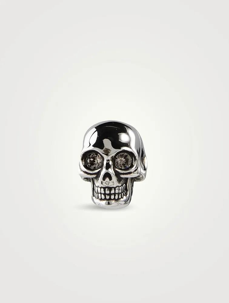 Medium Skull Metallic Top Handle Bag