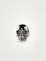 Medium Skull Metallic Top Handle Bag
