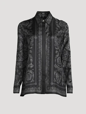 Silk Shirt Barocco Print