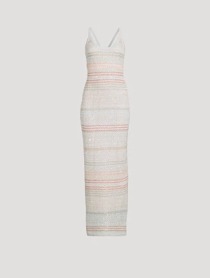Sequin Mesh Maxi Dress