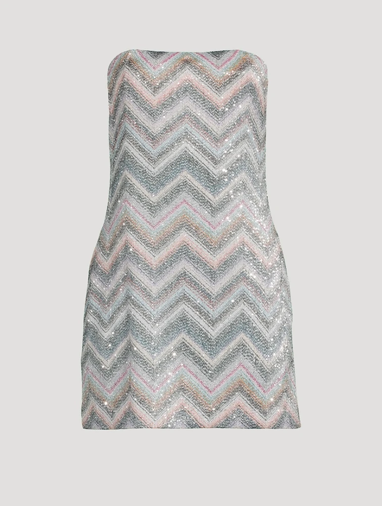 Sequin Strapless Mini Dress
