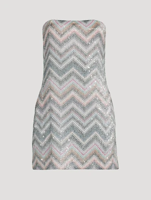 Sequin Strapless Mini Dress