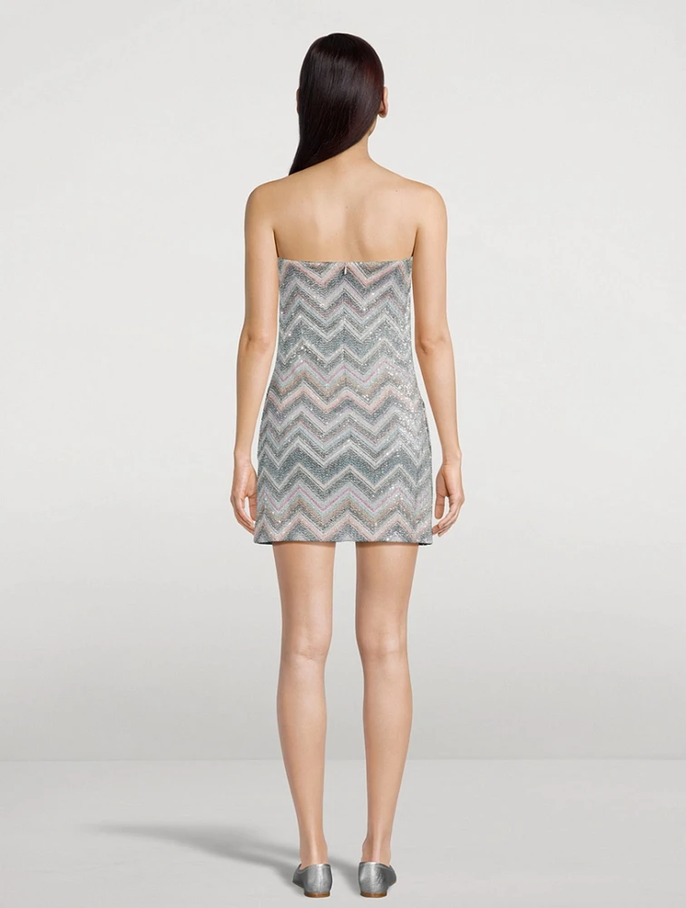 Sequin Strapless Mini Dress