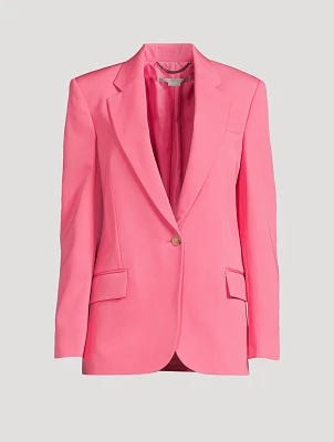 Wool Single-Button Blazer