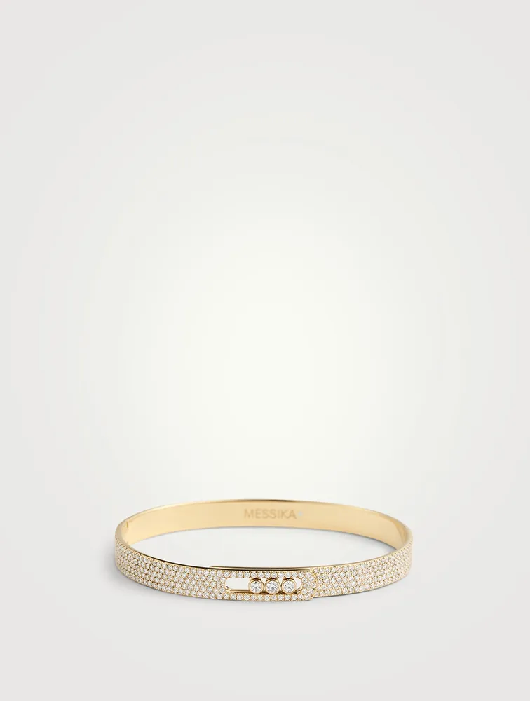Move Noa 18K Gold Pavé Diamond Bangle