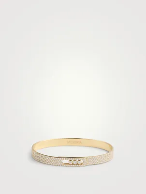 Move Noa 18K Gold Pavé Diamond Bangle