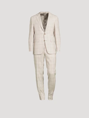 Wool Silk And Linen Two-Piece Suit