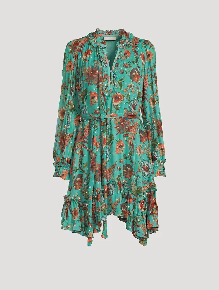 Anais Chiffon Mini Dress Floral Print